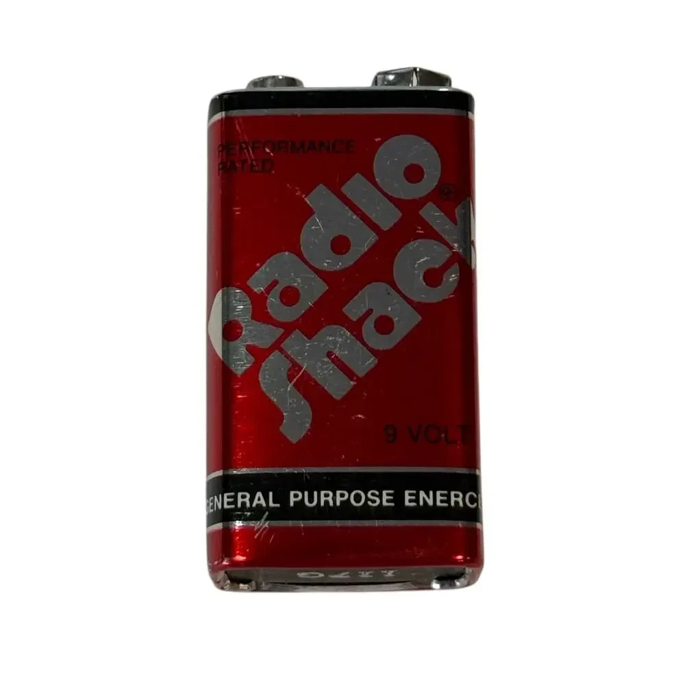 VTG Radio Shack 9 Volt Battery Red General Purpose Energy Cell 1970s 80s Display